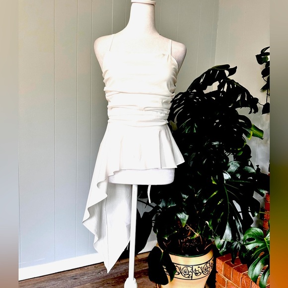 Venus White high low strap shoulder top cute & sexy excellent condition size 12 - Picture 7 of 9